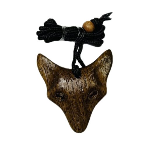 WhatsApp Image 2025-08-06 at 16.49.01 (1) Wooden Fox Head Pendant Necklace Dark
